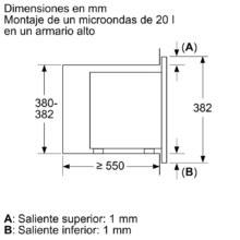 Microondas de empotrar Bosch BEL623MS3 20 lts