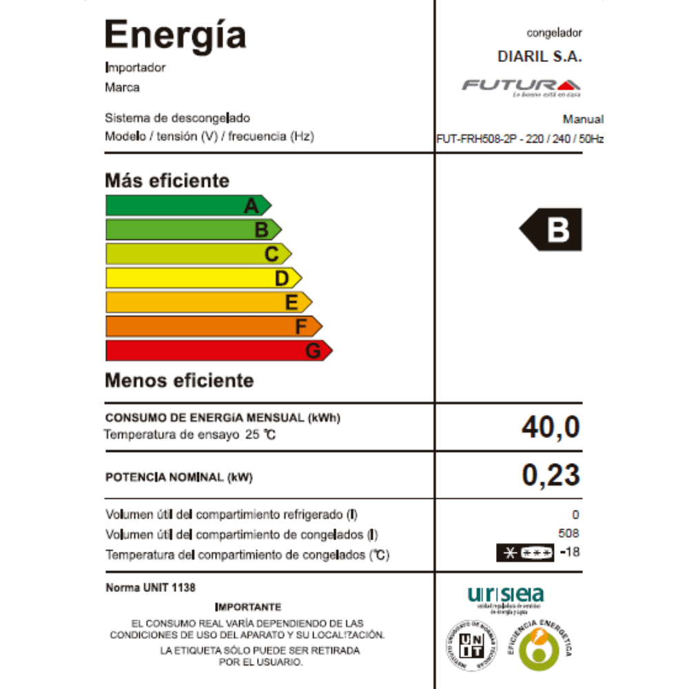 Freezer Futura FUT-FRH508-2P