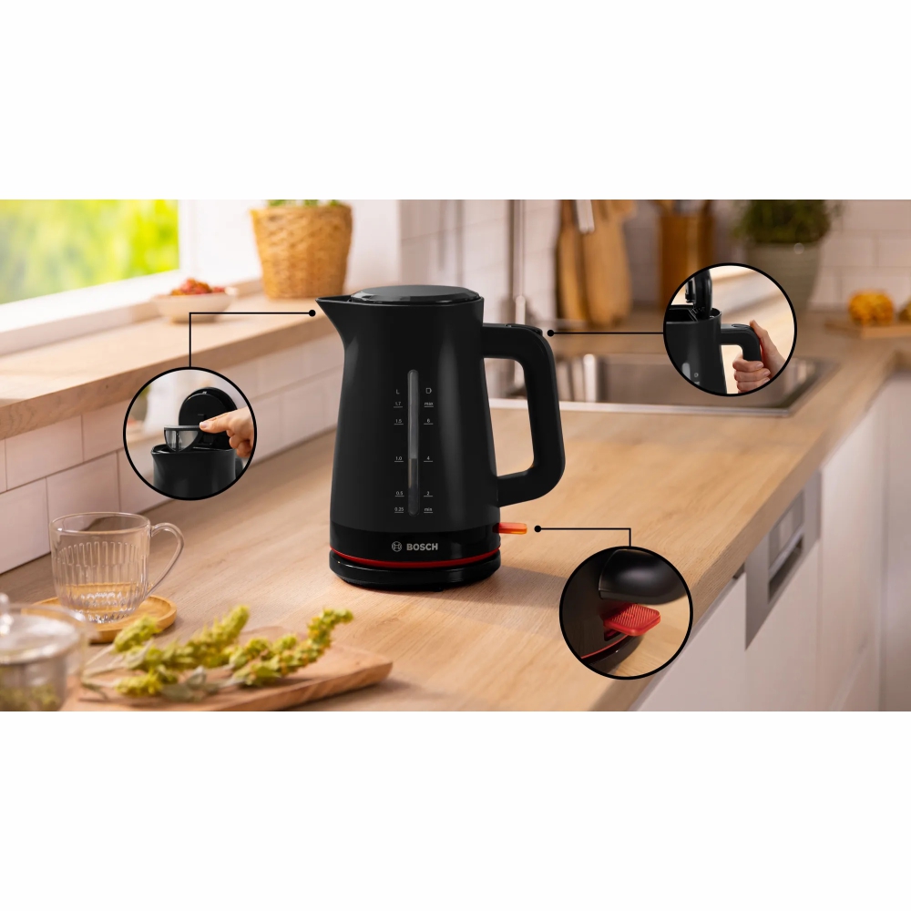 Hervidor de Agua Bosch TWK3M123 MyMoment Negro